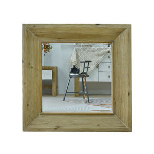 New Arrival Eco-friendly 5mm Thick Home Decor Rustic <b>Square</b> Large Solid Wood Framed Wall <b>Mirror</b> for Everyday Use Antique Design - Product Image 1
