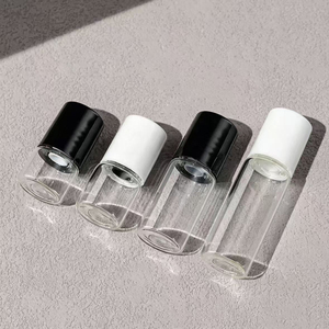 Botellas Portátiles de Vidrio Transparente con Rodillos de Acero Inoxidable para Perfumes y Aceites Esenciales - Product Image 2