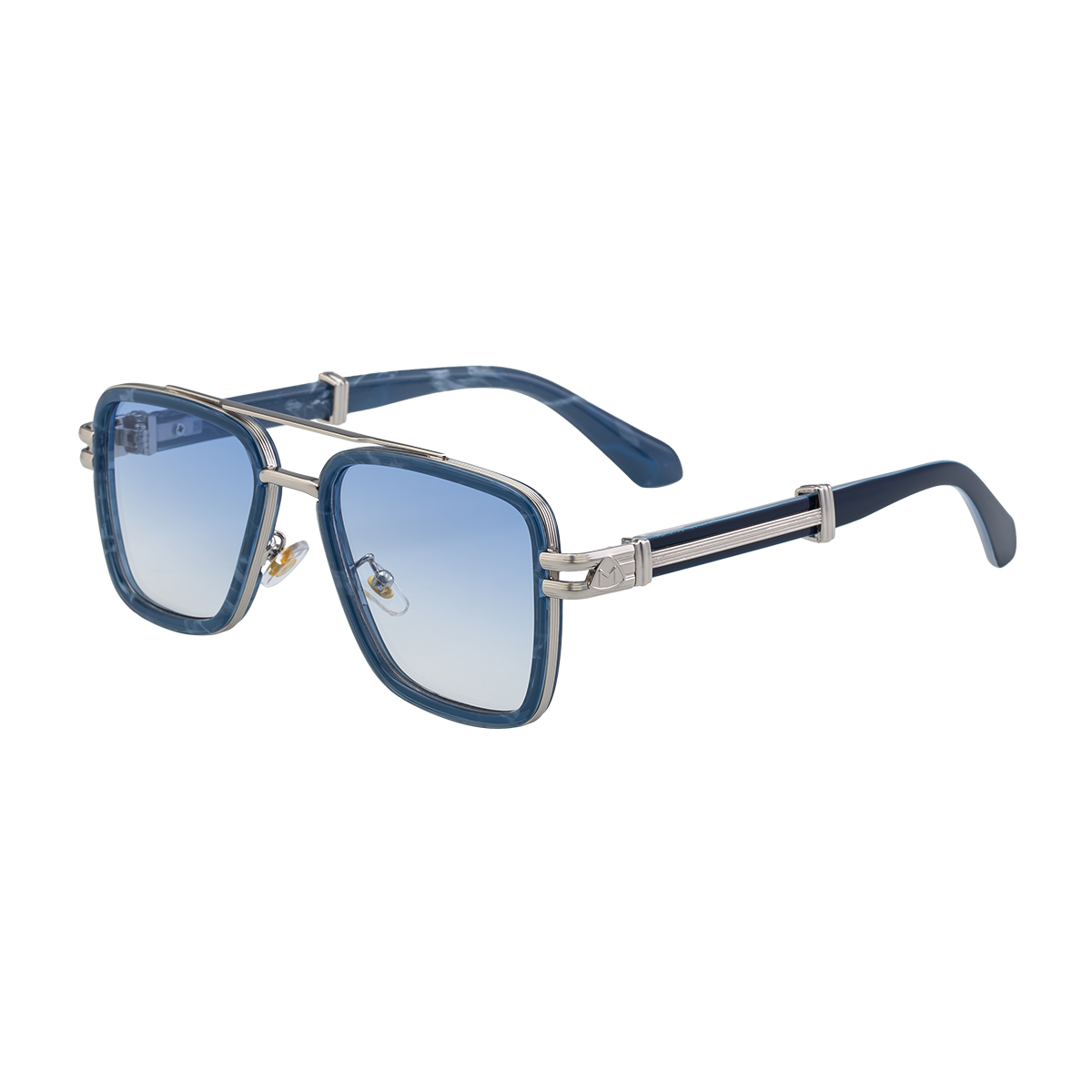 C6 Matte Dark Blue Brown Tortoise A Azul