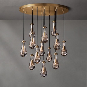 Nero Vintage rustico americano luce a sospensione per Villa rotondo macramè luce a sospensione in legno - Product Image 5