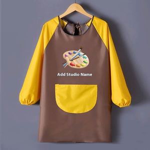 CUKH Salopette à manches longues tendance pour enfants, imperméable, automne-hiver, pour la maternelle, bavoir d'alimentation pour bébé en PVC - Product Image 1