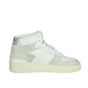 D.A.T.E. Sneakers Donna W411-TH-CA-CC Bianco High Top Chunky con Lacci in Vera Pelle e Suola Ammortizzata - Product Image 4