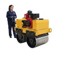 Compacteur routier vibrant à double tambour BM50, rouleau compresseur d'asphalte à double roue en acier, force de compression de 20 KN