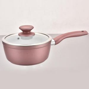 Batterie de cuisine moderne série rose <span class=keywords><strong>Pcs7</strong></span> revêtement antiadhésif en aluminium et en métal - Product Image 3