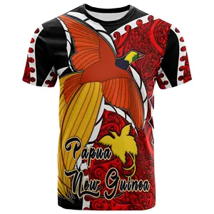 2023 3D Printing T Shirt for Man Custom Logo Oversized Custom Paradise Bird Of Papua New Guinea With Polynesian Patterns T-Shirt