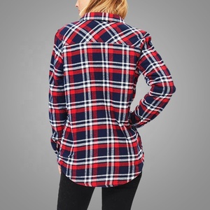 Latest Design Long Sleeve Plaid <strong>Women</strong> <strong>Shirts</strong> <strong>Flannel</strong> Hot Sell <strong>Women</strong> Blouse Fashion <strong>Shirt</strong> Ladies - Product Image 4