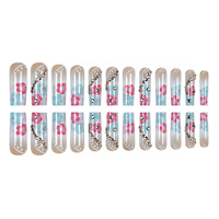 Vente en Gros 24 Pièces Faux Ongles Autocollants ABS de Haute Qualité Style Français Nouveau Design Tendance pour les Doigts