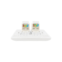 Plaque murale Ethernet RJ45 Cat6 pour réseau FTTH, 86x86mm, 100 pièces, ABS/PC, CN;GUA Kc-06 Blanc