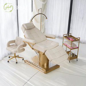 Muebles de Salón de Belleza de Lujo, Cama de Masaje de Spa con Base de Metal y Tapicería de Cuero PU, Adecuada para Salones de Belleza - Product Image 6