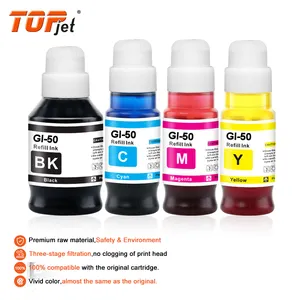 Topjet Premium GI 50 GI50 GI-50 Bulk Bottle Refill Kit Ink Compatible For Canon G5050 G6050 GM2050 Inkjet Printer