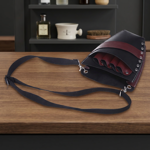 Étui pour ciseaux de barbier en cuir PU écologique ASAP, cousu à la machine, réutilisable, multifonctionnel, sac de salon pour les poils du corps - Product Image 4