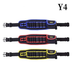 Ceinture porte-outils avec plusieurs poches, en tissu Oxford durable, couleur noir et jaune, style simple pour usage professionnel - Product Image 5