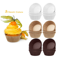 Fête personnalisée 1000 pièces/paquet brun naturel blanc Standard Mini papier sulfurisé cuisson tasse moule Muffin étui emballage Cupcake doublures
