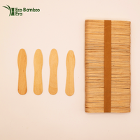 Mini cuillères à glace en bambou 4 pouces Cuillères à dessert en bambou jetables Biodégradables Compostables