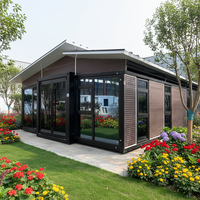 Casa Contenedor de Acero Expandible Moderna de 20 pies, 30 pies, 40 pies con Techo, Cocina Prefabricada, Dormitorio y Baño