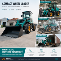 Kostenloser Versand 2-Tonnen-Kompaktradlader mit geschlossener Kabine und Hochleistungsschaufel für Landwirtschaft, Materialtransport und ländliche Bauprojekte