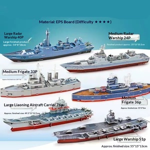 Modelo de Portaaviones de Papel Hecho a Mano, Rompecabezas 3D Estéreo, Juguete Educativo de Ciencia, Regalo - Product Image 1