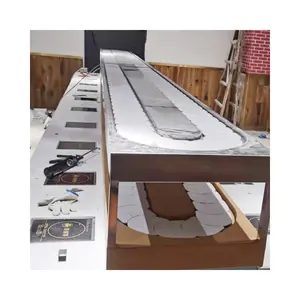 Rantai meja konveyor sushi sistem sabuk konveyor Sushi/sabuk konveyor putar Sushi/sabuk rantai konveyor sushi