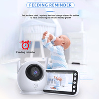 Monitor para Bebés Wistino de 3MP con Pantalla de 4.3 Pulgadas, Visión Nocturna Infrarroja Inalámbrica, Audio Bidireccional, Cámara Inteligente WiFi para Bebés
