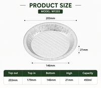 Moules à tarte jetables en aluminium de 8 pouces, récipients ronds pour la pâtisserie maison, plateau en aluminium de qualité alimentaire