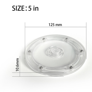 XY-L1S5 High Quality 5inch Plastic <strong>Rotating</strong> Turntable Acrylic Lazy Susan <strong>Rotating</strong> Disk For Kitchen Countertop Decoration Base - Product Image 2