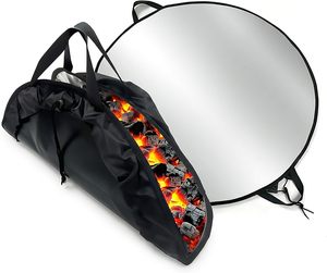 Easy to Clean <b>Portable</b> <b>Fire</b> <b>Pit</b> Mat Round Fireproof Heat Resistant Mat for Outdoor Patio <b>Camping</b> Bonfire - Product Image 1
