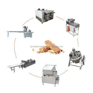 Customized peanut cereal candy bar making machine cereal protein energy bar production line cereal bar moulding machine