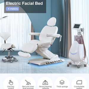Cama Eléctrica de Estética KISEN para Salón de Belleza y Spa, Ajustable, para Masajes Cosméticos y Pestañas, con 3 Motores, Curva - Product Image 6