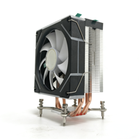 Ventiladores RGB de 120 mm 4HY-12B-9YLDG2, Ventilador de Refrigeración por Aire para CPU, Torre de Radiador con 4 Tubos de Cobre Niquelados, Lámpara ARGB PWM, Ventiladores para Torre de Computadora