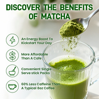 QINSHANTANG Marque privée Poudre de thé vert matcha aux champignons Reishi biologiques de qualité cérémonielle avec boîte de conserve 30g/50g
