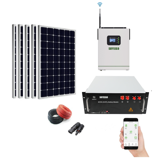 SUYEEGO 10kw 12kw 15kw Solar Panel System Solar Power Portable Light Kit Plus Tv System Tv 14kw off Grid Solar Panels System