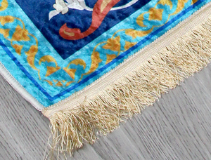Tapis de prière musulman en polyester antidérapant avec logo imprimé personnalisé de haute qualité - Product Image 5