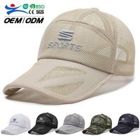 RongGuang - Gorra de Béisbol Unisex de Malla Transpirable con Protección Solar para Verano, Gorra Deportiva de 6 Paneles para Hombre y Mujer