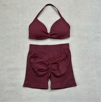 Ensembles de sport pour femmes TZ-125, tenue de yoga 2 pièces, short cycliste taille haute, soutien-gorge de sport, vêtements de fitness, ensembles de yoga grande taille