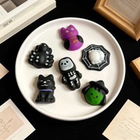 Série Halloween Jouets Squishy en caoutchouc à presser, modèles Citrouille, Fantôme, Dumplings, anti-stress et pour la décompression, transfrontaliers