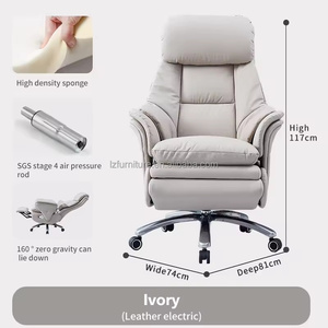 Silla Ejecutiva de Oficina, Diseño Moderno con Elevación y Rotación, Cómoda Silla de Computadora de Cuero Artificial Ajustable, Fabricada en China - Product Image 6