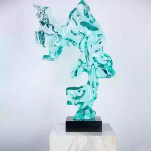 Sculpture abstraite en résine, ornement artistique de forme irrégulière, décoration d'intérieur, cadeau pour salon, entrée, hall d'hôtel - Product Image 3