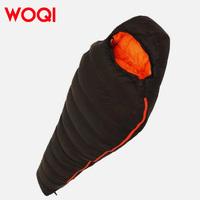 WOQI Sac de couchage en duvet d'oie ultra léger imperméable et épais pour le camping en plein air