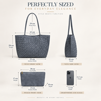 Nouveau Sac Fourre-tout en Daim Tressé Fait Main 2026 avec Pochette Intérieure Grande Capacité Sac à Main Épaule Femme Logo Personnalisé OEM ODM Vente en Gros