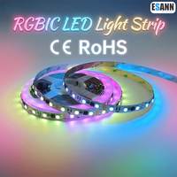 Tira de LED Direccionable WS2811 ESann DC 12V, 60/120 LED, Píxeles Individuales, SMD 5050, Tira de Luz LED RGBIC Digital Inteligente