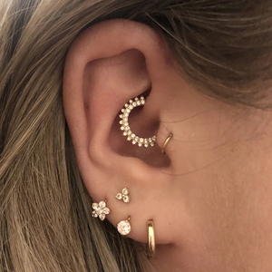 ROXI S925 Sterling Silver Hot Selling <b>Stud</b> Earrings Zircon Round <b>Nose</b> Ring Piercing Cartilage <b>Stud</b> Earrings - Product Image 3