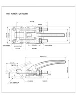 GH-40380 As 385 Serre-câble à levier réglable en métal robuste 3400KG avec crochet en U certifié ISO9001 galvanisé pour applications professionnelles