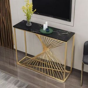 Mesa <span class=keywords><strong>Consola</strong></span> de Mármol Dorado de Lujo, Decoración Moderna, Antigua/<span class=keywords><strong>Vintage</strong></span>/Clásica para el Hogar, Dormitorio o Pasillo, Elegante Mesa <span class=keywords><strong>Consola</strong></span> de Mármol Dorado - Product Image 6