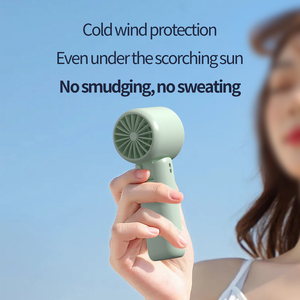 High Speed Small Ice Fan - Foldable Design Blows <b>Air</b>-<b>Conditioning</b> Wind, Handheld Desktop Fan for Personal Use - Product Image 6