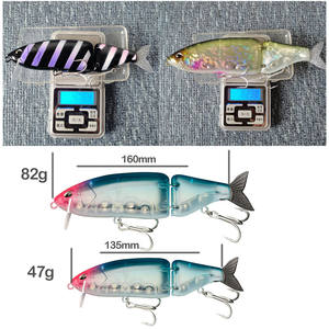 JOHNCOO — leurre méné rigide de type poisson nageur, appât artificiel articulé idéal pour la pêche au <span class=keywords><strong>brochet</strong></span> ou au méné, Wobbler, Swimbait, 135/160mm - Product Image 3