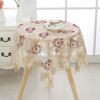 Nappe ronde en dentelle, nappe en macramé vintage, nappe shabby chic brodée pour mariage, tables de dîner longues