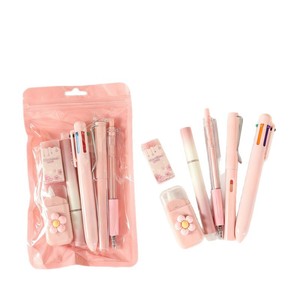 Kit de Papeterie Scolaire et de Bureau Mignon pour Enfants, Couleurs Violet Rose Bleu, Prix Usine, Idéal comme Cadeau - Product Image 5