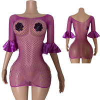 Tenue de strip-teaseuse sexy avec strass, pour soirée dansante, boîte de nuit, carnaval, costumes de danse exotique