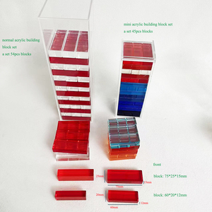 Cân bằng trò chơi khối đồ chơi acrylictower Stack up đầy màu sắc xếp chồng trò chơi Hội Đồng Quản trị khối xây dựng bộ Acrylic nhào lộn tháp - Product Image 2