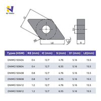 Plaquette de tournage indexable en carbure de tungstène DNMG150608 HSM pour machine-outil CNC avec revêtement CVD, personnalisable OEM